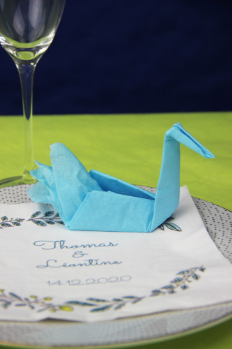 GRANDES Serviettes de Table Papier Mariage